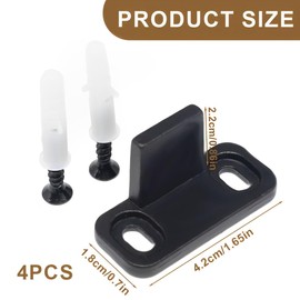 XPEX Set of 4 Sliding Door Rail Sliding Door Floor Guide Rail Sliding Door Guide Roller Sliding Door Floor Guide Lower for Sliding Doors (Square)