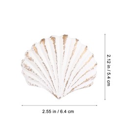 Veemoon 2PCS white cabinet knobs seashell drawer knobs beach Shell drawer handles drawer handle