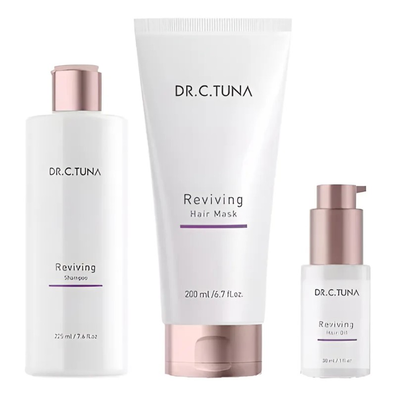 Set Reviving Farmasi Shampoo, Mascarilla Y Aceite De Ajo