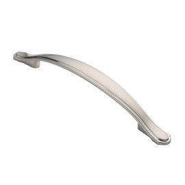 Alzassbg 10 Pack Brushed Satin Nickel Cabinet Pulls, 5 Inch(128mm) Hole Centers Cabinet Handles Arch Kitchen Hardware for Cabinets and Drawer AL3028SN