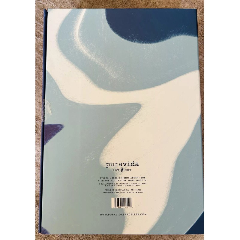 Pura Vida 8 Night Advent Calendar Sealed NIB! Blue Friendship