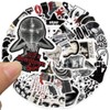 50PCS Darkness Y2K Stickers, Trendy Black & White Y2K Sticker