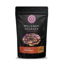 Molienda Sagrada Té Rose Mary, Infusión con pétalos de rosa, fresa, romero y manzana, 150 g