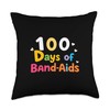100 Days Of Band-Aids 100 Days Celebration Throw Pillow