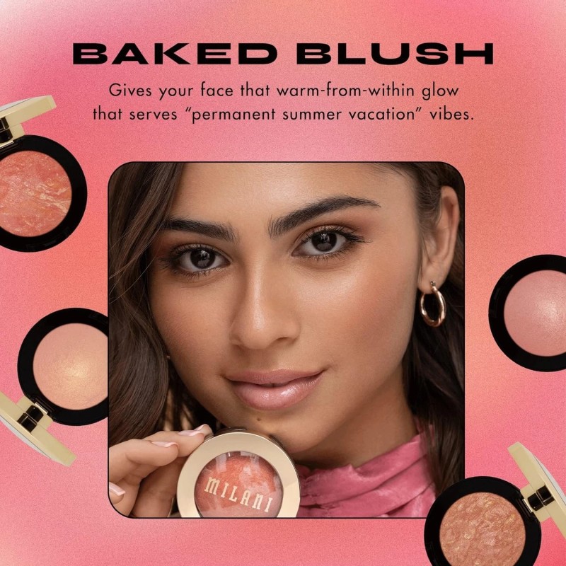Milani Baked Blush - Dolce Pink (0.12 Ounce) Cruelty-Free Powder