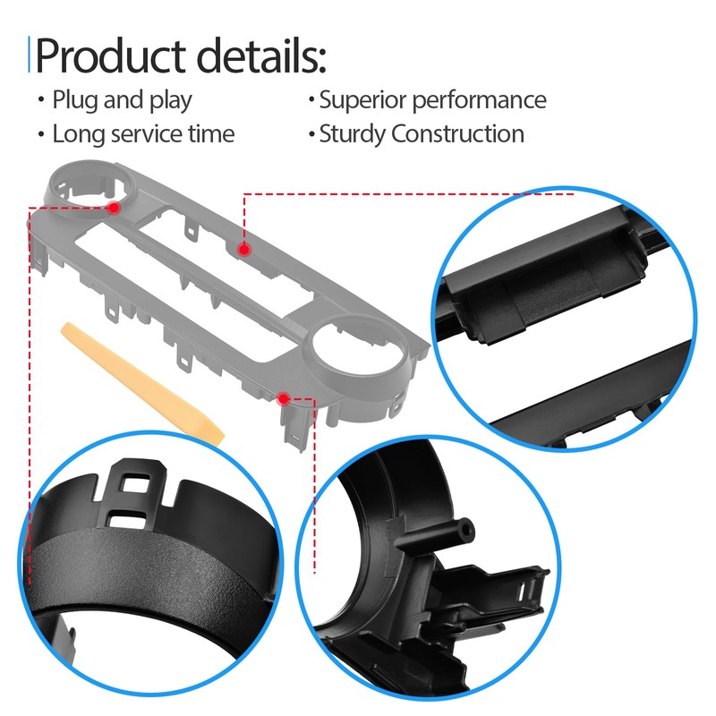 Dash Air Conditioning Panel Installation Mount Trim Kit Compatible with