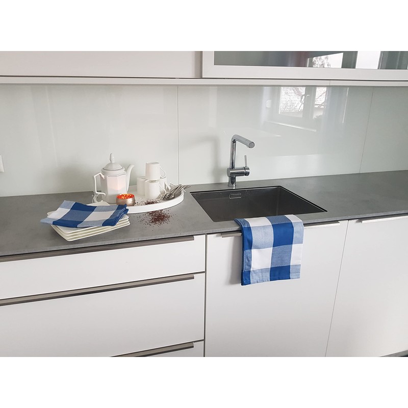 ZOLLNER Set of 5 Tea Towels with Checked Design, Approx.