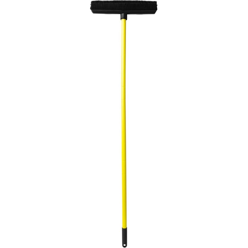 FURemover Sweep Pet Hair Rubber Broom with Squeegee and Attachable