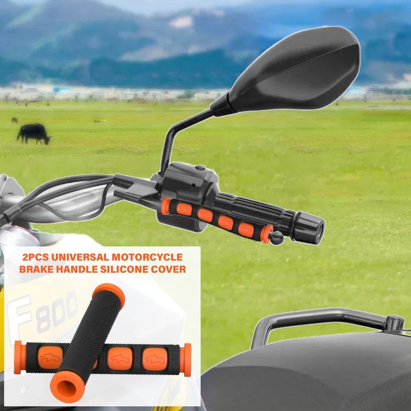 2Pcs Universal Motorcycle Brake Lever Covers, Silicone Sleeve Brake Grips,