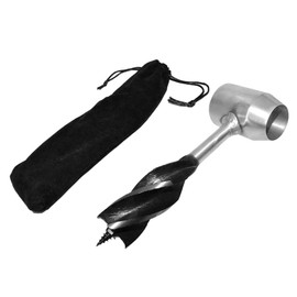 Bushcraft Hand Drill Carbon Steel Manual Auger Drill Portable Manual Survival Drill Bit Survival Wood Punch Tool for Outdoor Camping Hiking Jungle Adventure