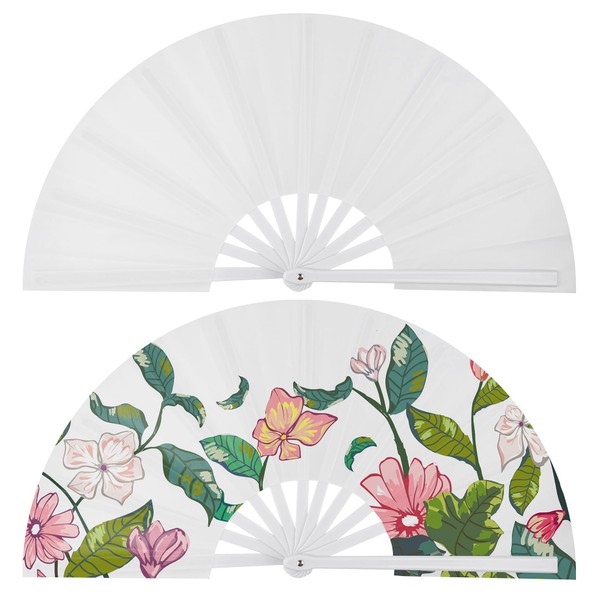 Framendino, 2 Pack Sublimation Folding Hand Fan Blanks Heat Transfer
