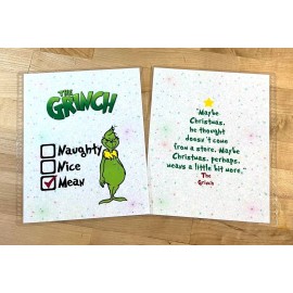 Handmade Naughty Nice Mean Grinch Christmas Cover Set 4 use w/ Erin Condren Life Planner-