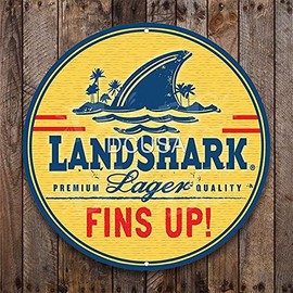 Land shark Lager Beer Small 12" Metal Wall Sign
