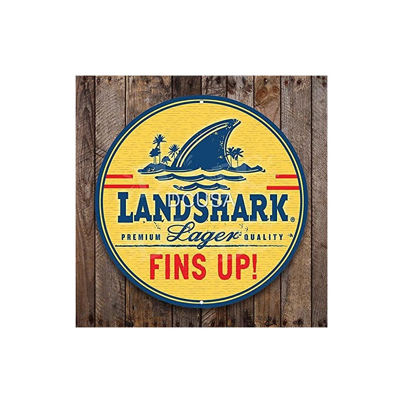 Land shark Lager Beer Small 12" Metal Wall Sign