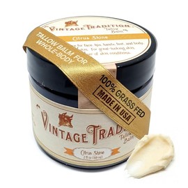 Bálsamo multiusos de Beef Tallow – Aceite cítrico curativo e hidratante para el cuidado de la piel sustituye a la loción corporal, crema de manos, más