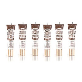 Paquete de 6 brillos de labios transparentes Kiss Broadway., Aceite de coco