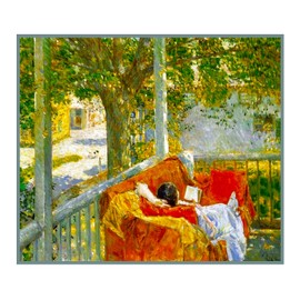 Orenco Originals A Summer Nap on Porch in Hamptons American Impressionist Painter Childe Hassam Counted Cross Stitch Pattern