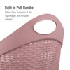 Mind Reader 60L Rolling Laundry Hamper, Clothes Basket, Wheels, Wicker