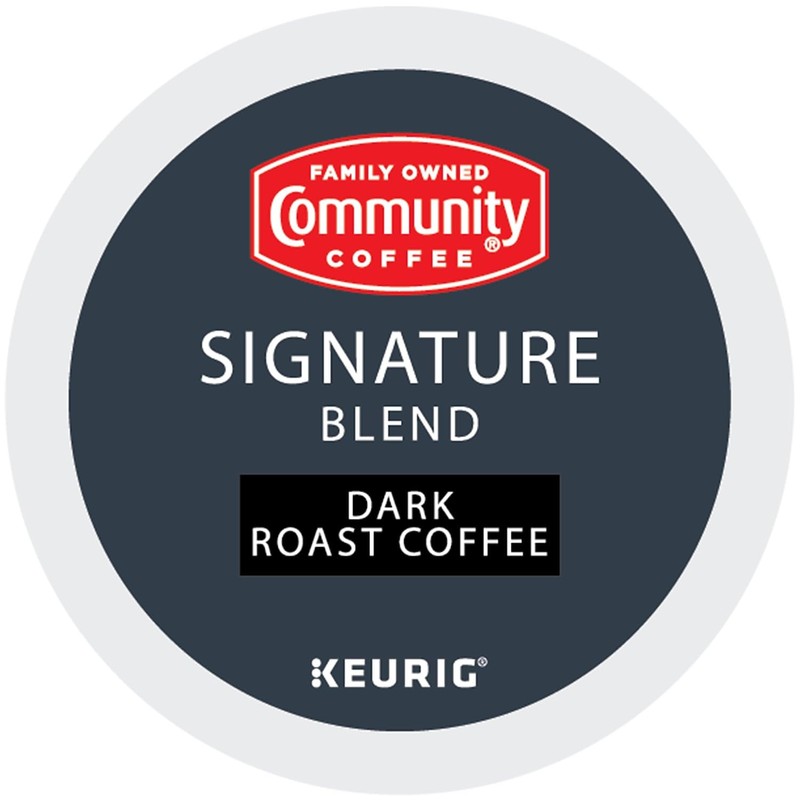 Community Coffee Signature Blend 24 Count Coffee Pods, Dark Roast,