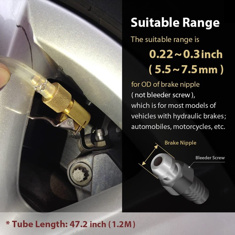 FIRSTINFO A11525 High Pressure Brake Bleeder Tool, Lockable Brake Fluid