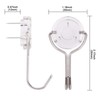 HARMIEY Plasterboard Veneer Wood Hooks Three Pin Hooks Clear Hooks