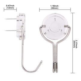 HARMIEY Plasterboard Veneer Wood Hooks Three Pin Hooks Clear Hooks Wall Hanging Hooks Concrete Hooks Plastic High Load Capacity (Set of 10)