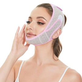Small Face Belt, Face Slimming, Double Chin Relief, Lift-Up, Mask, Face Belt, Adjustable Face, Breathable, High Elasticity, Beautiful Appearance, Double Chin, Sagging, Correction Belt, Gliding Line