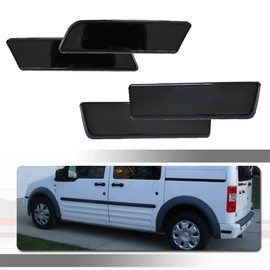 Tonsya For 2010 2011 2012 2013 Ford Transit Connect Bumper Rear & Front Side Marker housings Smoked Lens 4pcs