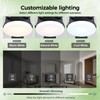 iacaf Ceiling Fans with Lights, 48 inch Flush Mount Ceiling