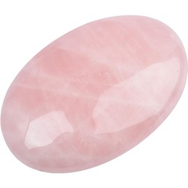 Rose Quartz Palm Stone Crystal, Gbuxska Oval Crystals and Healing Stones for attracting Love, Kindness, Peace, Happiness, and Anxiety Stress Relief Therapy.