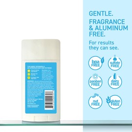 TBH Kids Deodorant – Aluminum-Free, Fragrance Free Natural Deodorant for Kids & Preteens – With Charcoal, Coconut Oil & Arrowroot Powder – Safe & Gentle Odor Protection – 2.4 oz