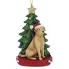 Kurt S. Adler Yellow Lab Labrador Wearing Santa Hat with