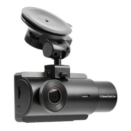 USARemote USARemote 3Channel Dash Cam WDR 1440P+1080P Front and Rear Inside 3 Inch Screen, G Sensor Motion Detection and Loop Recording, Reverse Car Camera Dashcam, GPS Suction Mount, USB Type C for Cars