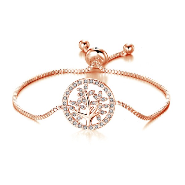 Philip Jones Rose Gold Plated Tree of Life Bracelet Created