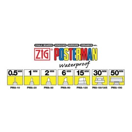 ZIG POSTERMAN BIG BROAD BLACK MARKER PMA-120 010