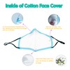 SPRING SEAON Reusable Cloth Face Cover, 5Pcs Waterproof with Lanyard