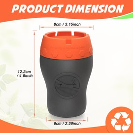 Silicone Cigar Ashtray 2-in-1 Design, High temperature Resistance, Large Capacity,Multi-Occasion Use Christmas Present（Orange）