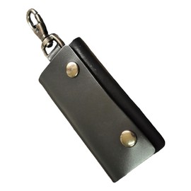 [ワン リミテーション] キーケース キーリング チャーム レトロ 鍵 レザー おしゃれ メンズ レディース AN087(ブラック)