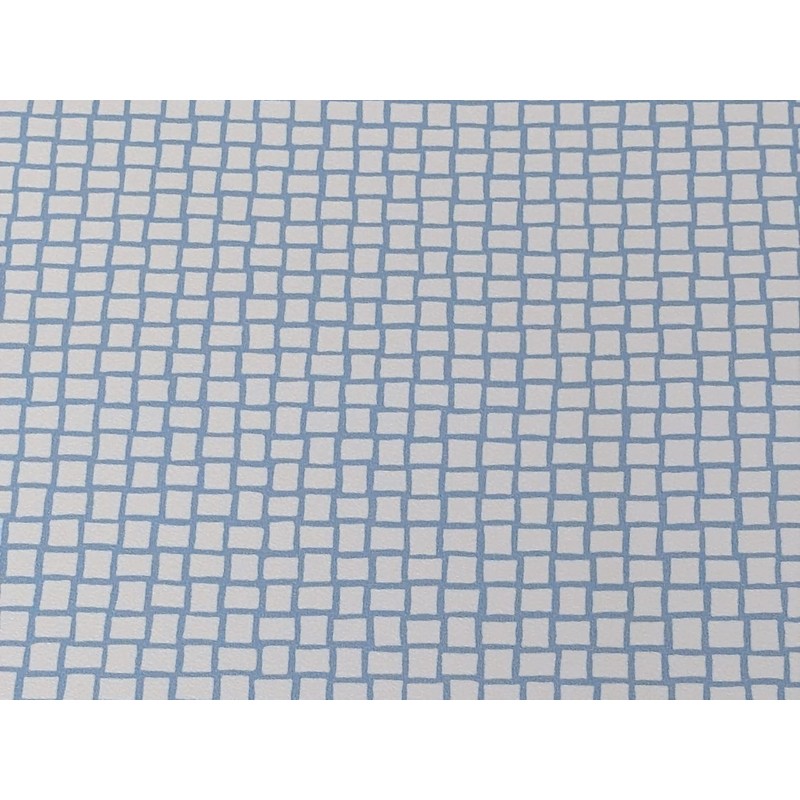 PVC Flooring Vinyl Flooring in Blue and White Mosaic, DIN