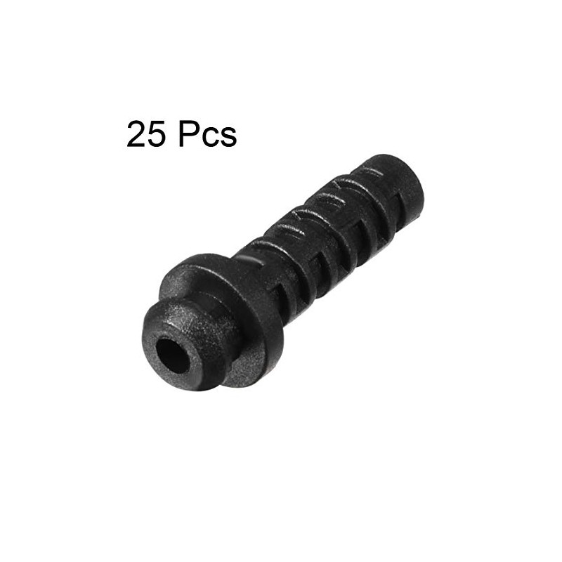 sourcingmap 25pcs 3mm Inner Dia PVC Strain Relief Cord Boot