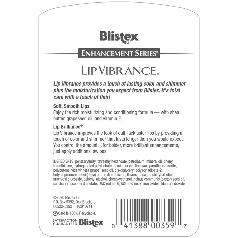 Blistex Lip Vibrance Lip Protectant 0.13 OZ (Pack of 3)