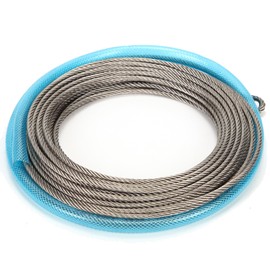 200' Zipline Cable Premium Stainless Steel, 1/4" Thickness for Strength & Flexibility, Weather-Resistant, Corrosion-Proof, Easy Installation, Ideal for Backyard Ziplines, Durable & Long-Lasting