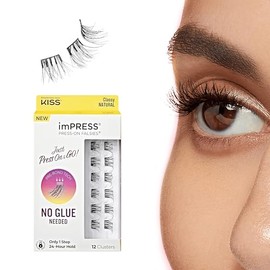 Pestañas postizas, extensiones de pestañas single Falsies KISS imPRESS - Classy Natural Pestañas en solo minutos, coloca debajo de tus pestañas natura