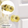 Probrico Polished Brass Keyed Alike Entry Door Knobs, Ball Door