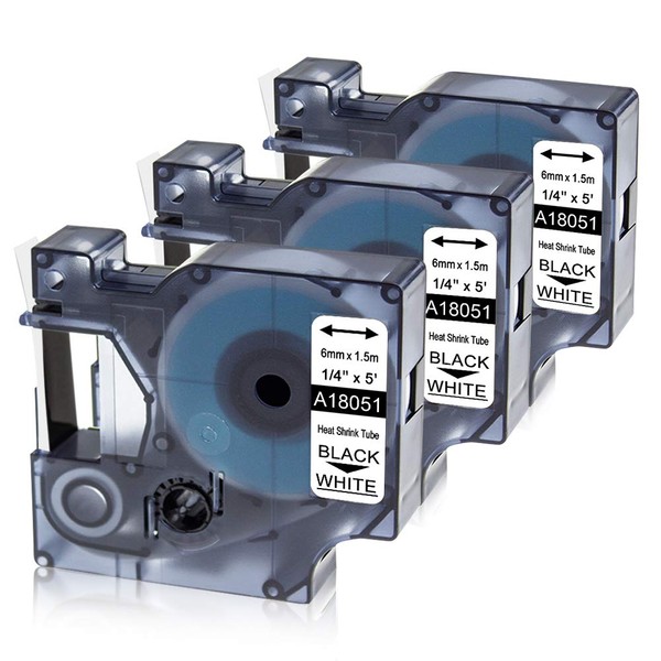 Oozmas Compatible 18051 Shrink Labels Replacement for Dymo Heat Shrink