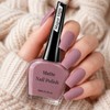 Major Dijit Matte Rosy Brown Nail Polish, Velvet Flat Finish,