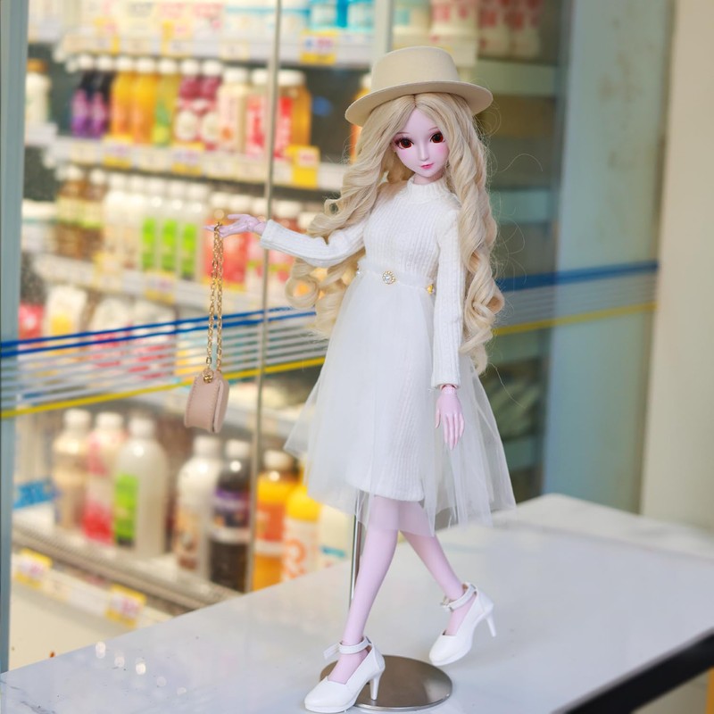 Proudoll 1/3 BJD Doll Complete Set - White Dress with