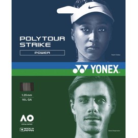 Yonex PTGST120 Hard Tennis Strings, PolyTour Strike 120 (1.20 mm), Iron Gray