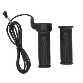 TDR E-Bike Twist Throttle 24V-72V Compatible, Black Rubber & ABS Plastic Grip for E-Bike & Scooter, 22.2mm Handlebar, 3 Pin SM Plug Accelerator