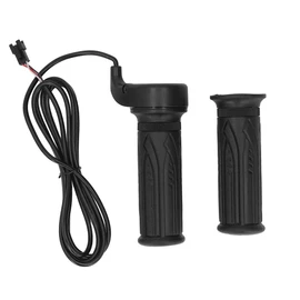 TDR E-Bike Twist Throttle 24V-72V Compatible, Black Rubber & ABS Plastic Grip for E-Bike & Scooter, 22.2mm Handlebar, 3 Pin SM Plug Accelerator